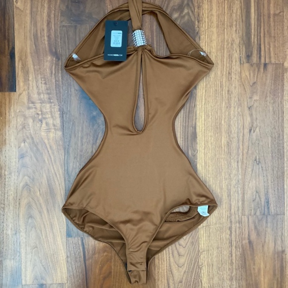 NWT FASHION NOVA BODYSUIT IN COGNAC | SZ‎ M - Picture 3 of 6